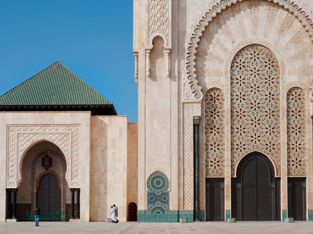 Eingang Hassan-II-Moschee in Casablanca 