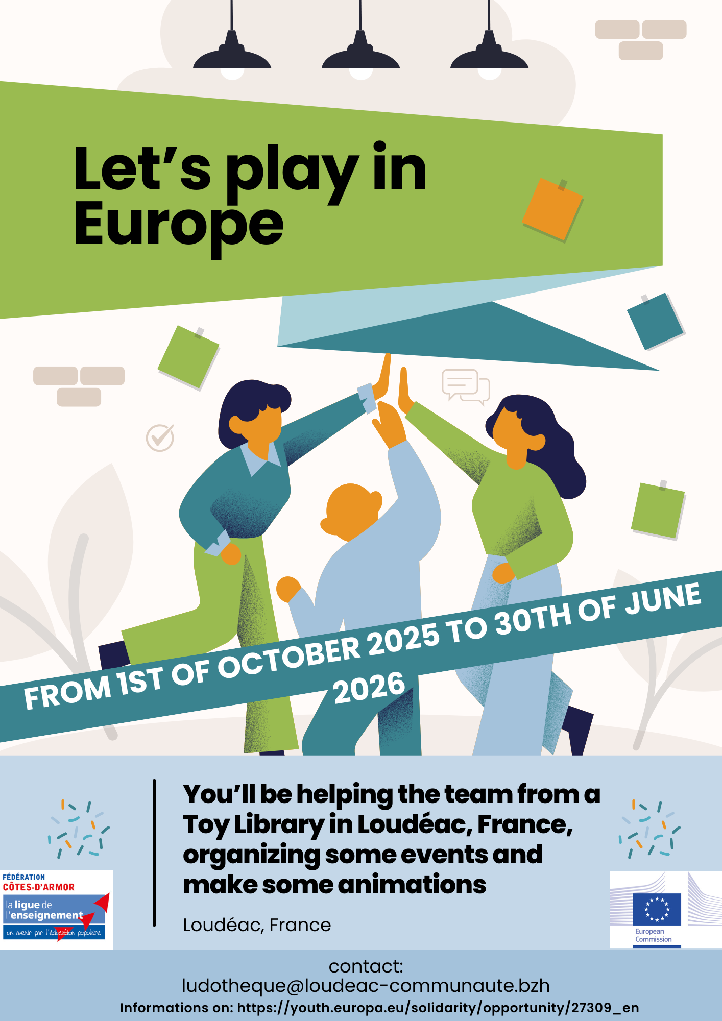 Projektflyer 'Let's play in Europe'